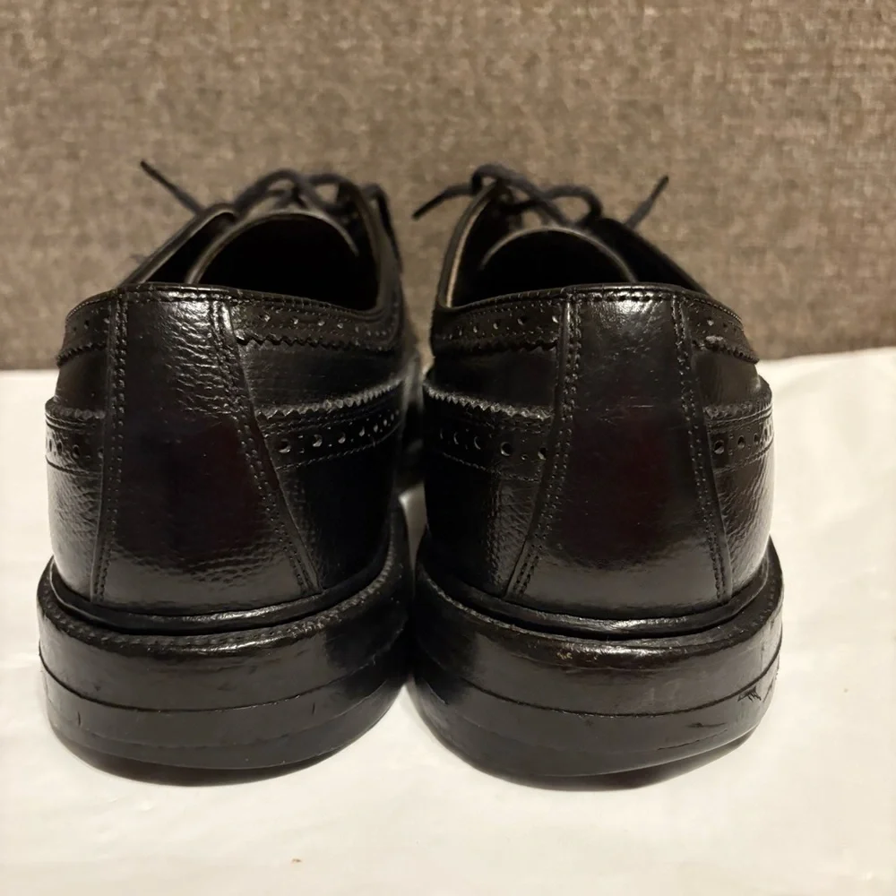 Hanover Master Flex Men's‎ Size 9 D/B Black Leather Wingtip Oxford Dress Shoes